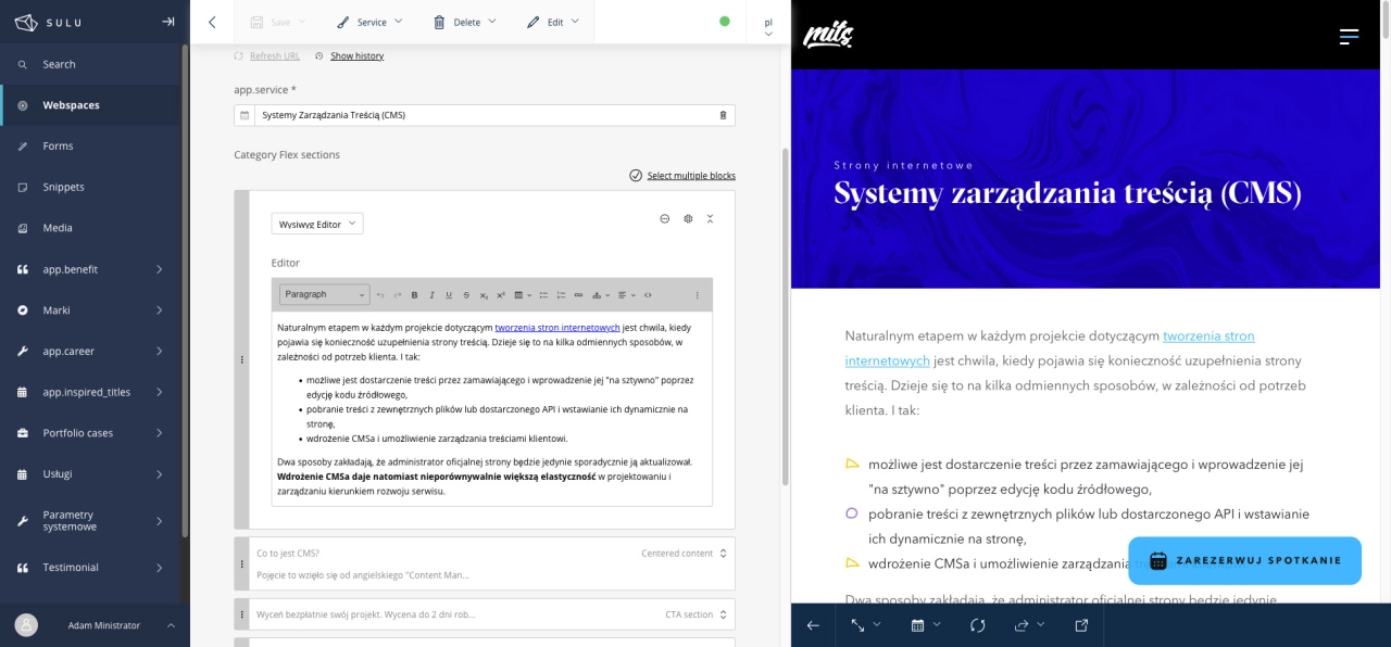 Content Management System CMS Sulu