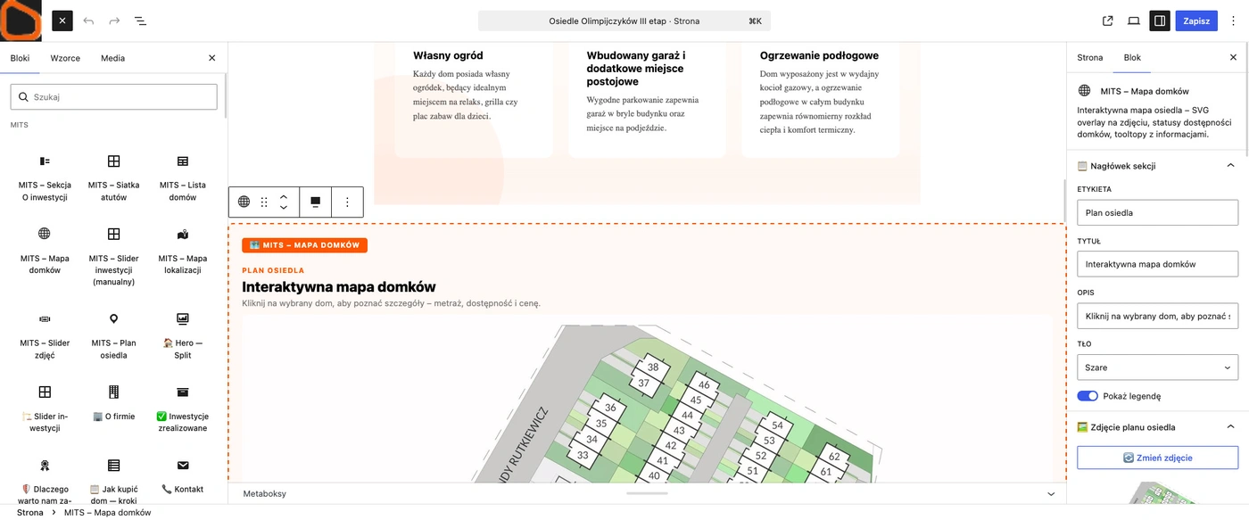 Mits Manager - dostępne moduły.